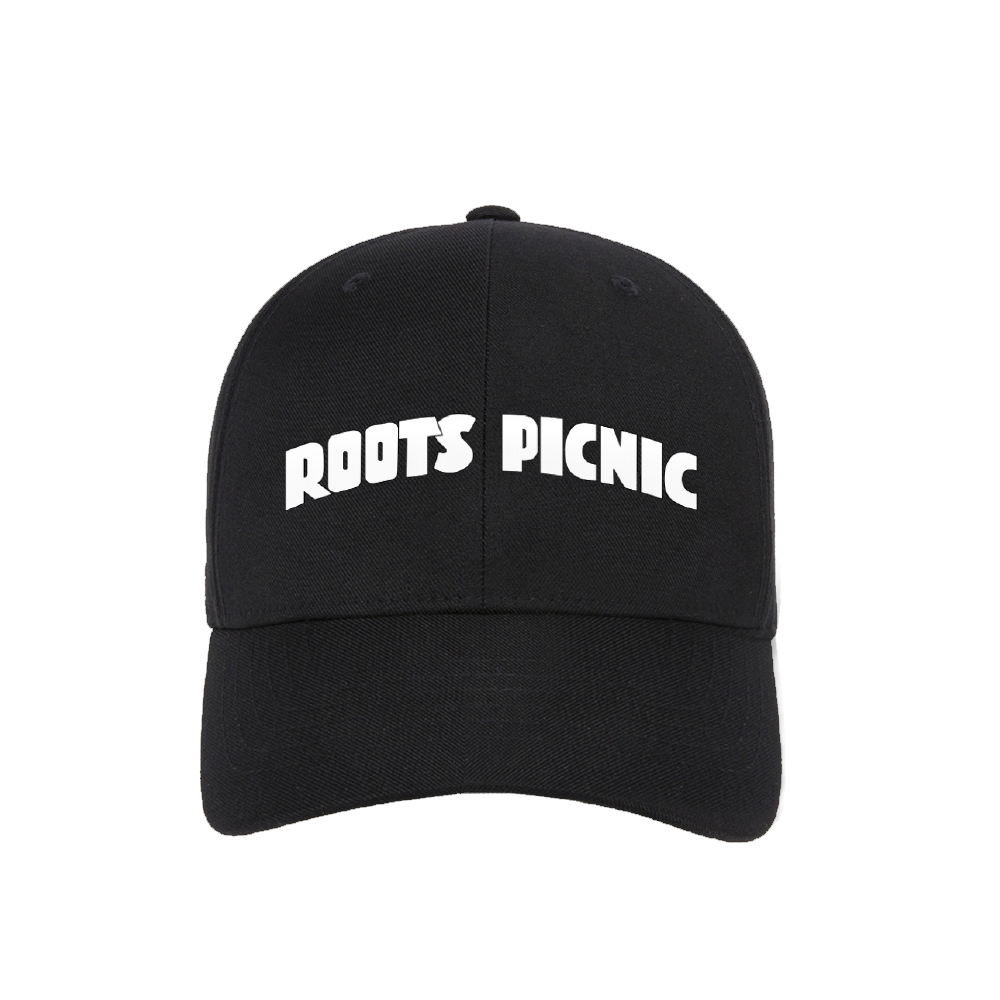 Roots Picnic Text Logo Black Dad Hat