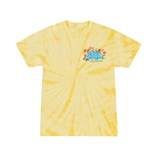 Roots Picnic 2025 Floral Yellow Tiedye Tee