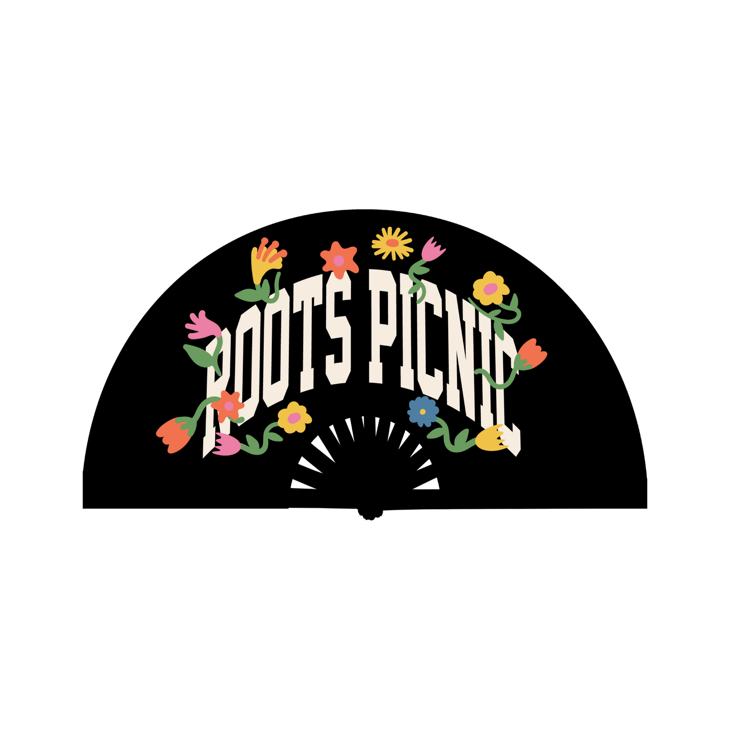 Roots Picnic Folding Hand Fan