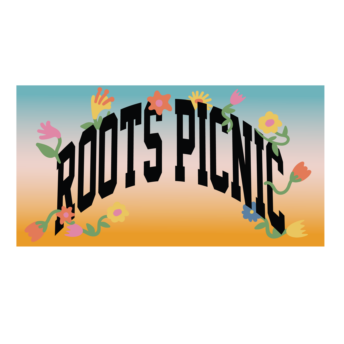 RP In Bloom Gradient Beach Towel