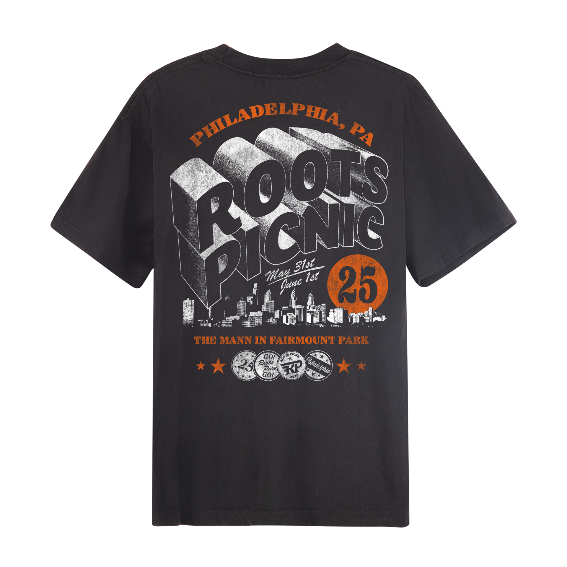 Roots Picnic 2025 City Roots Black Tee – The Roots Picnic