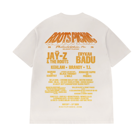 Roots Picnic 26 AdMat Bone Tee